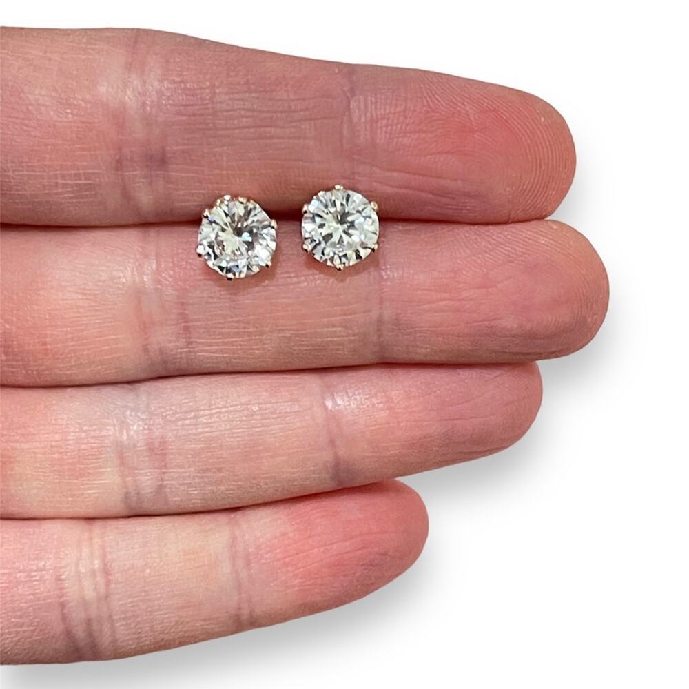 Rose Gold Stud Earrings 8mm